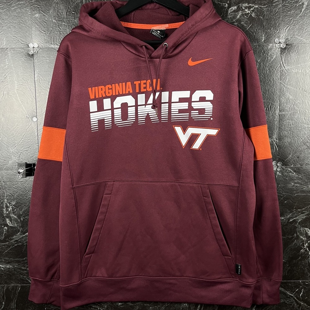 Nike Men's Red Dri-Fit Virginia Tech Hoodie Medium